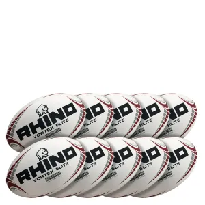 10pc Vortex Elite Match Rugby Ball Bundle