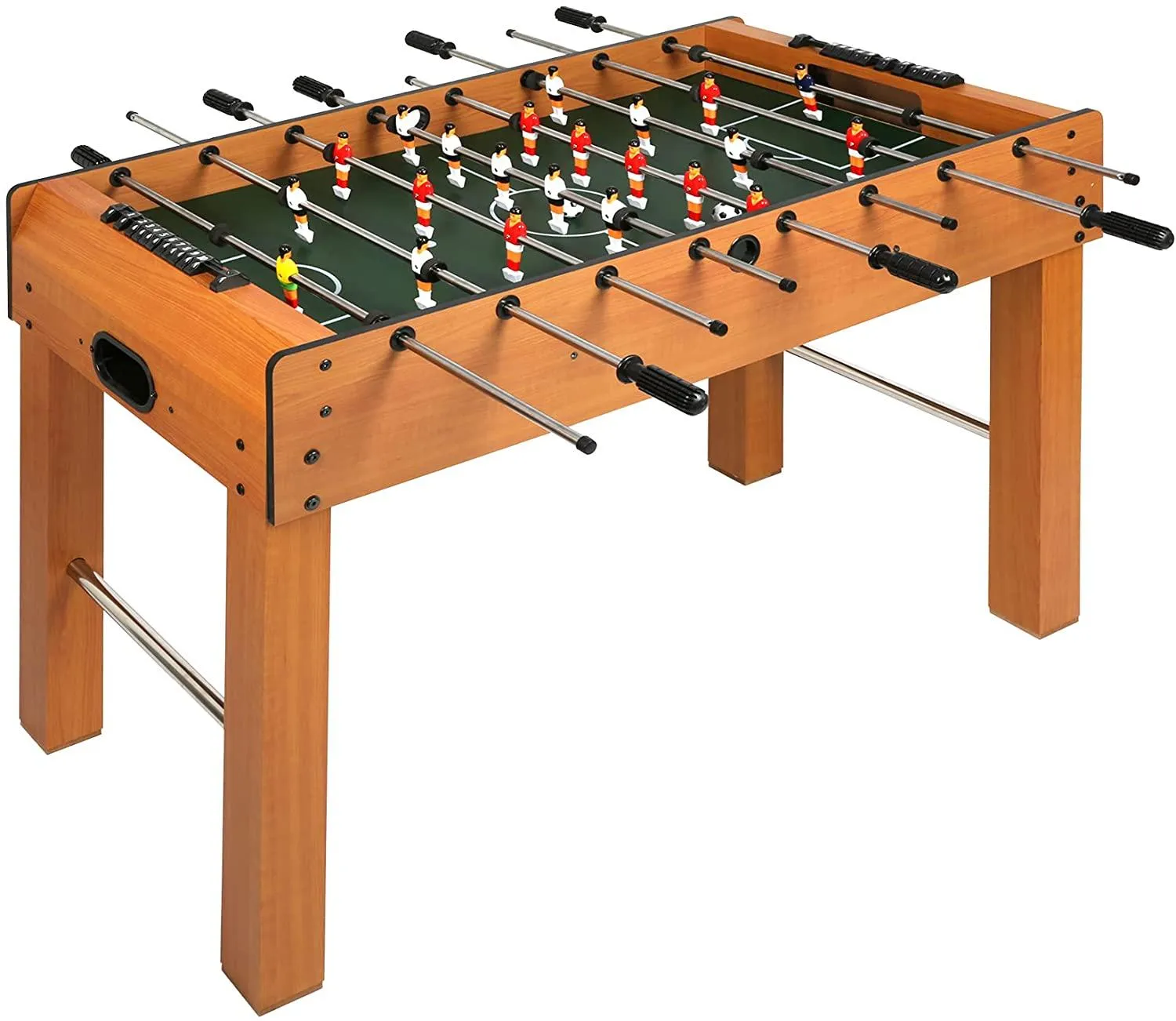 48" Foosball Game Table, Arcade Table Soccer w/ 2 Balls