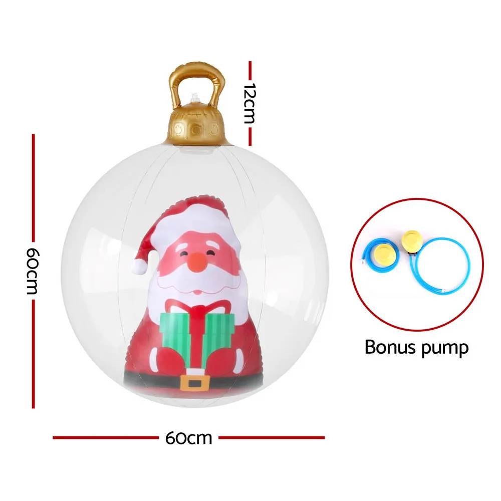 60cm Water-Repellent PVC Inflatable Christmas Ball with Pump - Jingle Jollys