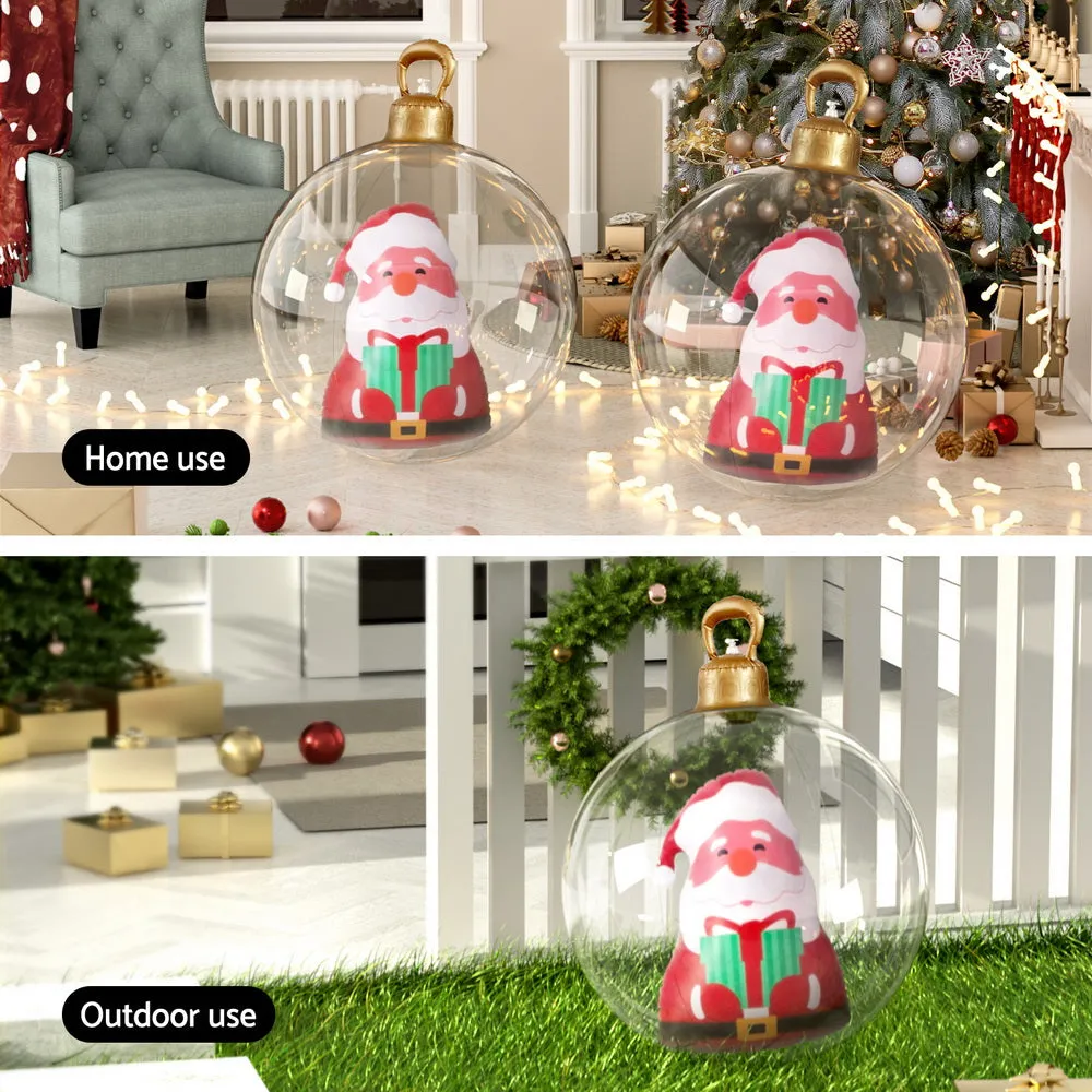 60cm Water-Repellent PVC Inflatable Christmas Ball with Pump - Jingle Jollys