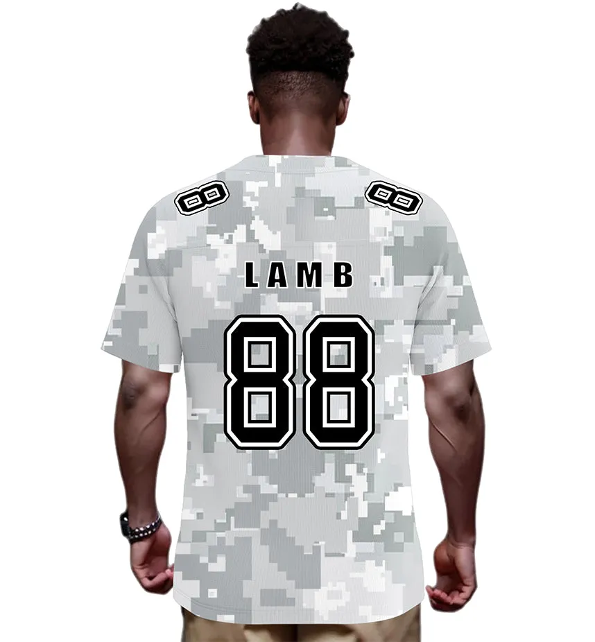 #88 Lamb Dallas Cowboys Jersey Salute to Star Players Camouflage Jersey American Football New Fashion Jersey