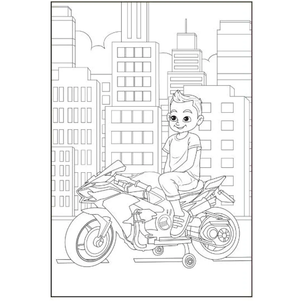 A4 Colouring Fun For Boys Colouring Book - Exciting Designs Adventure Themed Pages High Quality Paper