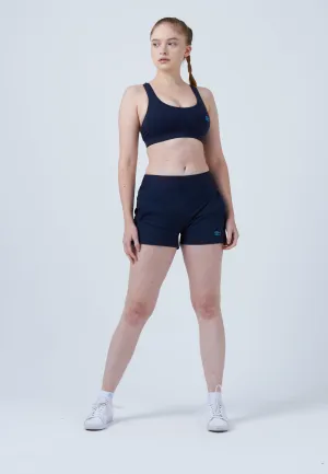 Advantage Tennis Shorts with ball belt, navy blue