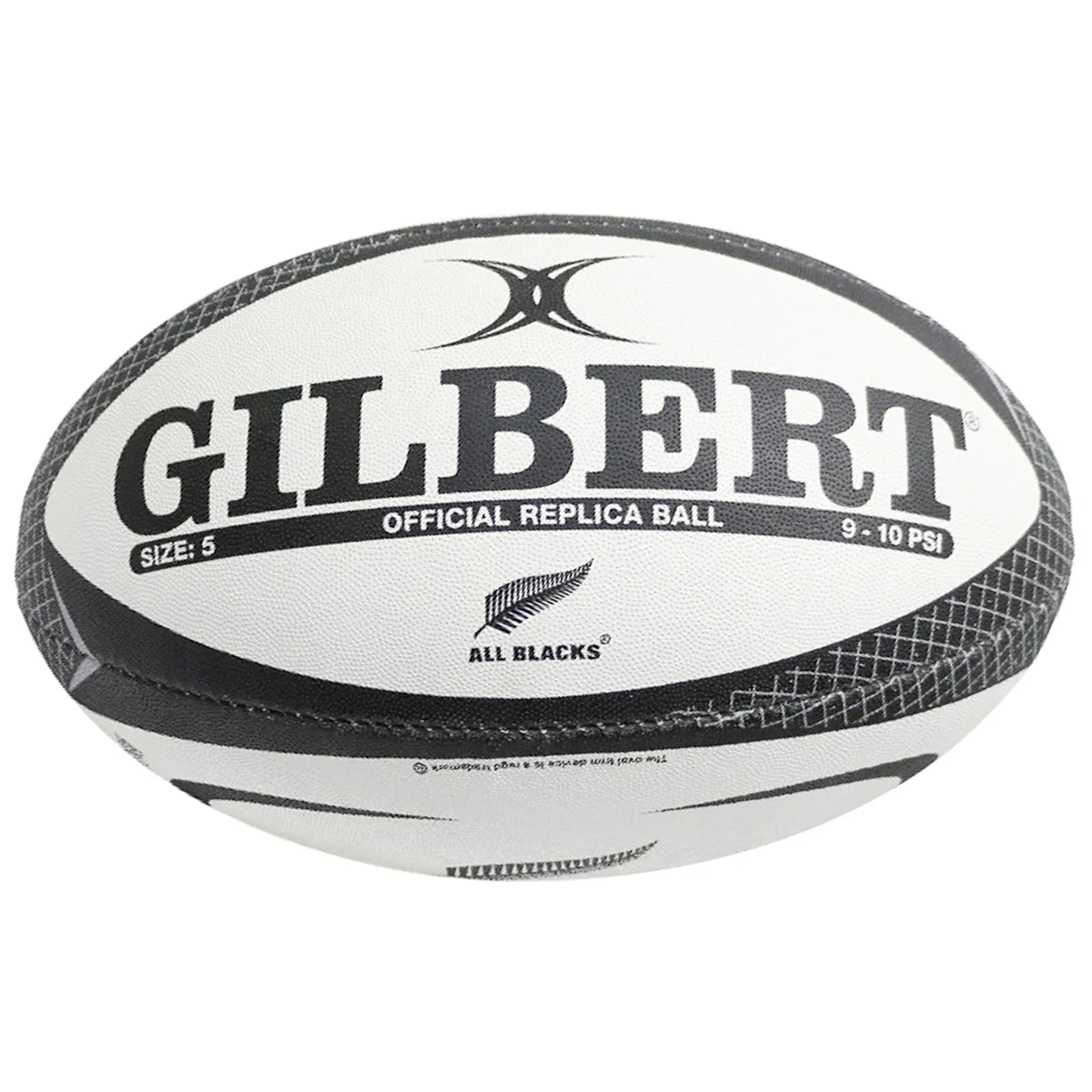 All Blacks Replica Match Rugby Union Ball Size 5 by Gilbert