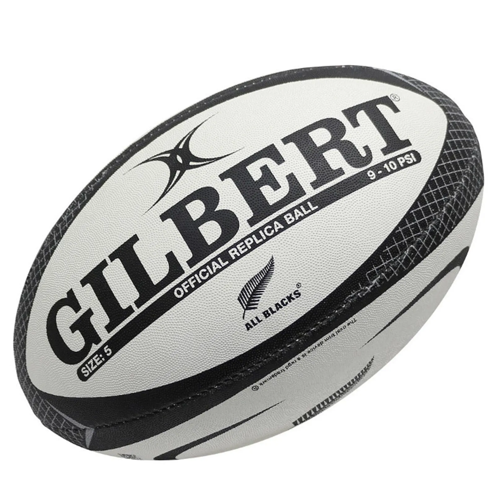 All Blacks Replica Match Rugby Union Ball Size 5 by Gilbert