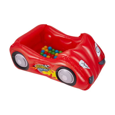 Anko Red Inflatable Car with 50 Playballs/Suitable for Ages 2  Years