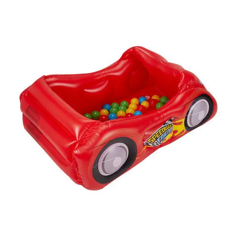 Anko Red Inflatable Car with 50 Playballs/Suitable for Ages 2  Years