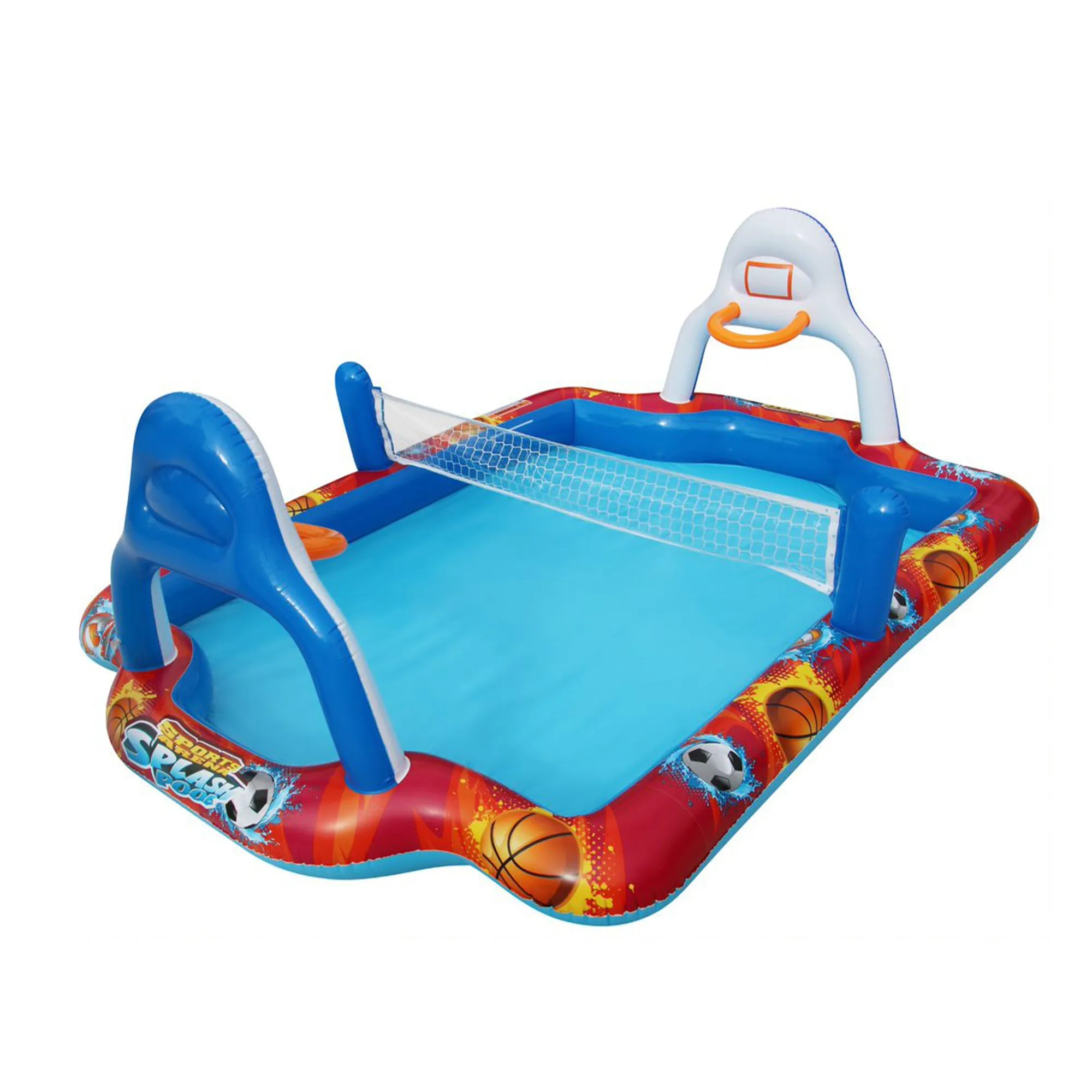 Banzai Outdoor Inflatable Sports Arena 4 In 1 Play Center Water Pool, Ages 3 