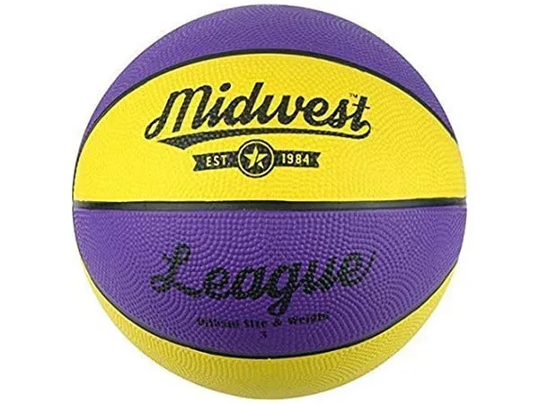 Basketball Midwest League Ball (Yellow/Purple)