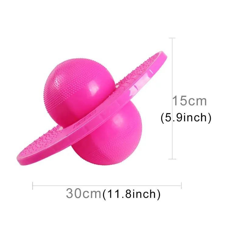 Bouncing Ball Explosion-proof Balance Outdoor Inflatable Exercise Jumping Balls Toys (Pink)