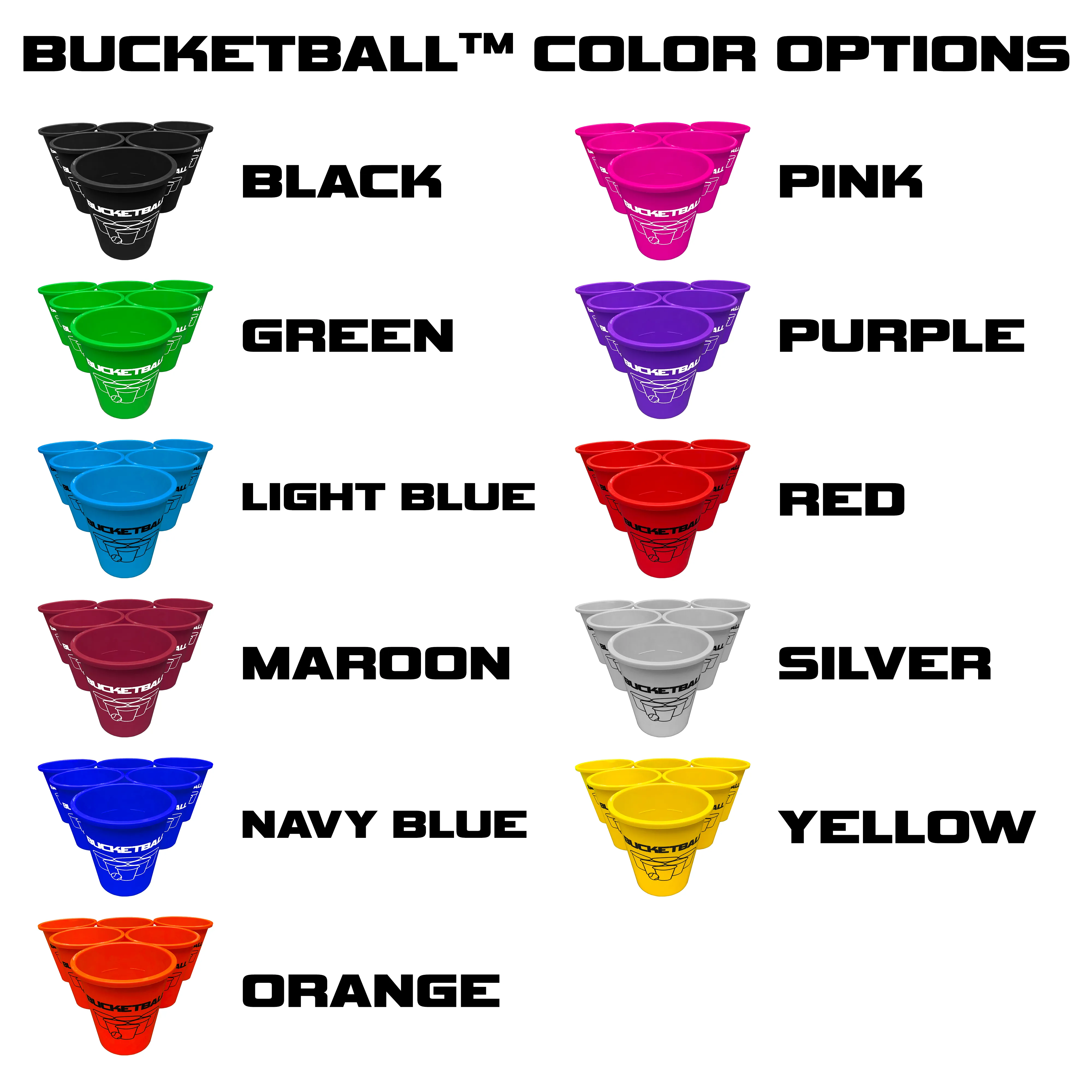 BucketBall - Team Color Edition - Party Pack (Pink/Yellow)