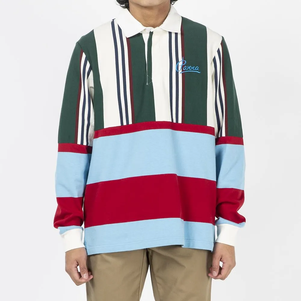 by Parra Split Personality Rugby Shirt / Stripes