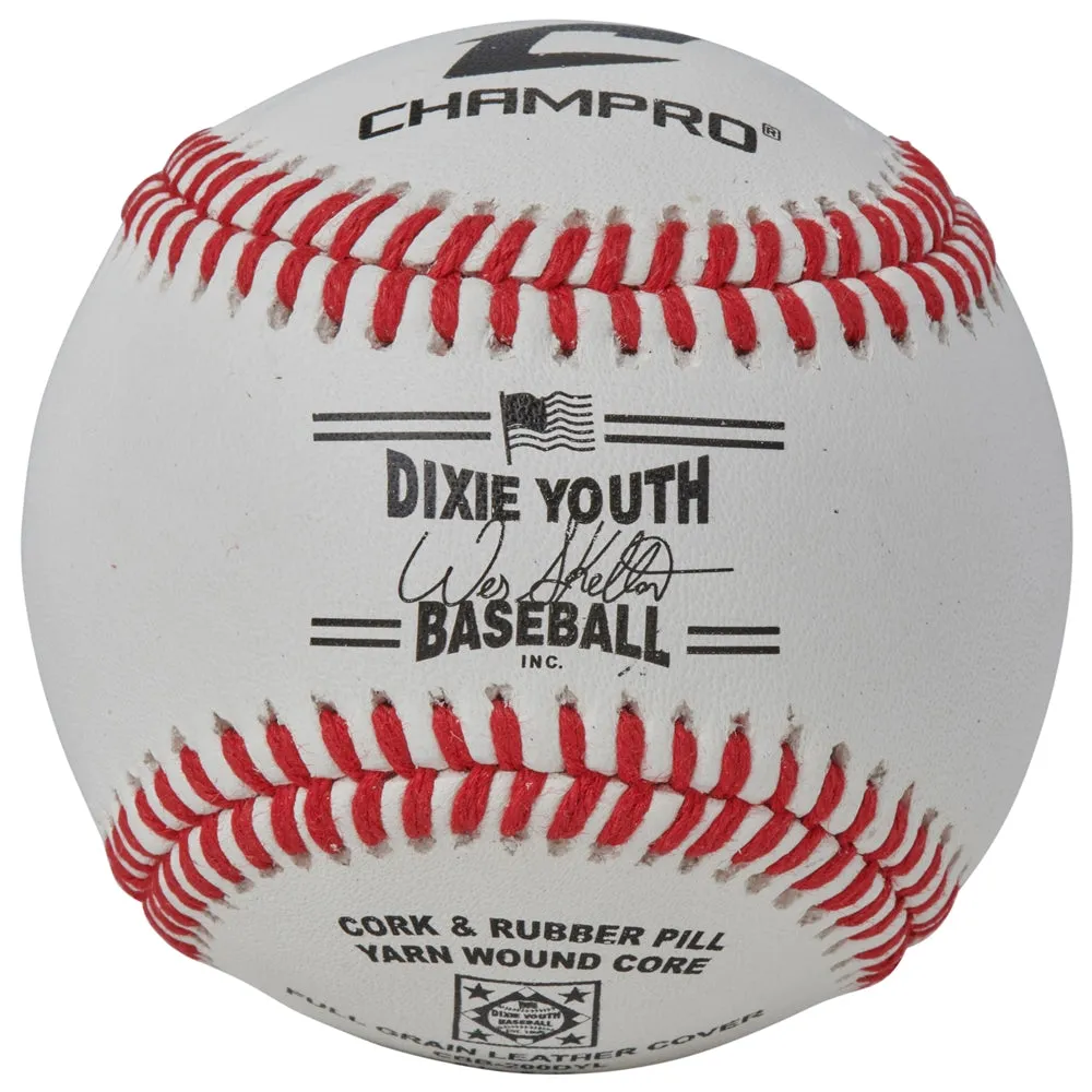 Champro Dixie League Approved - Full Grain Leather Cover - Category 1 Baseball