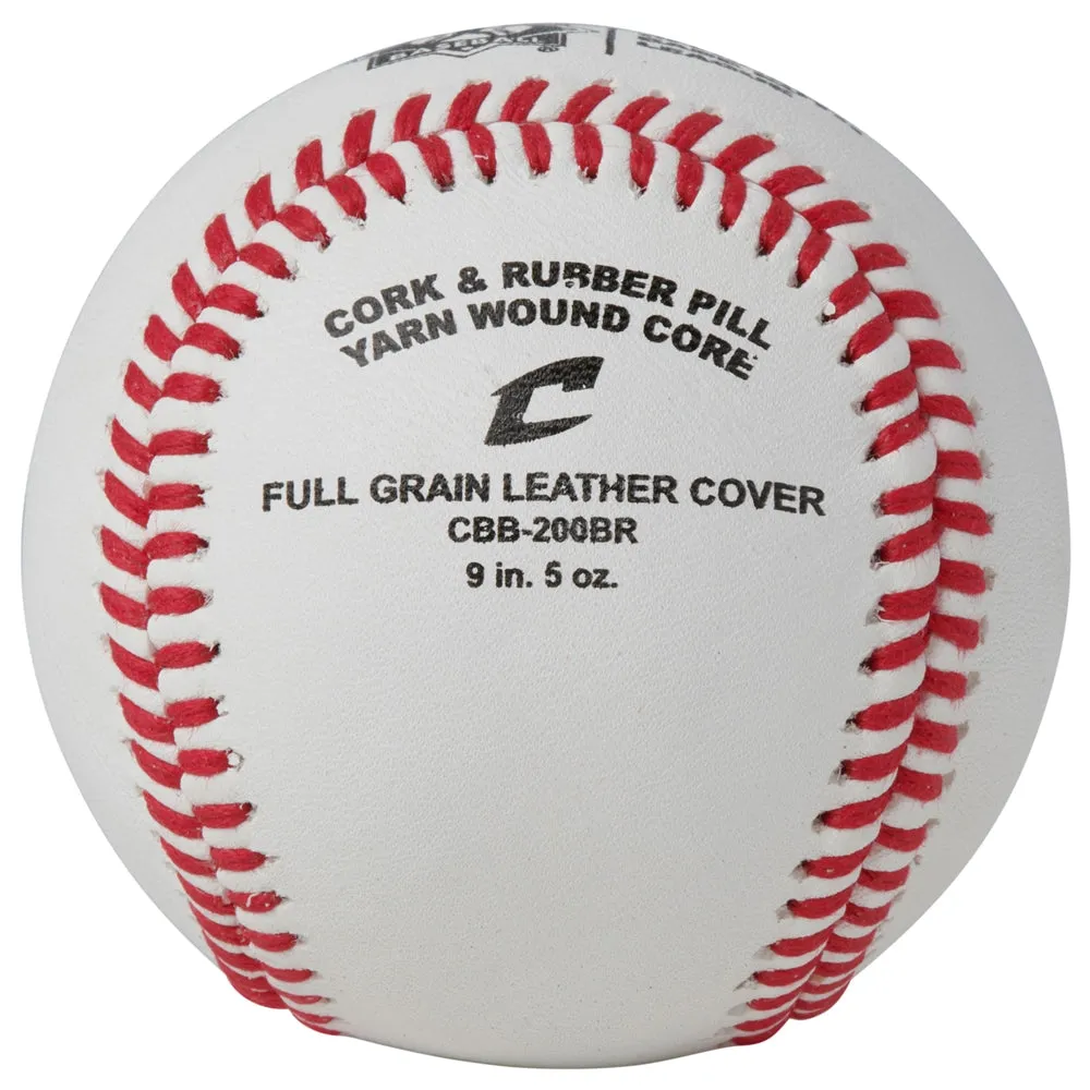 Champro Official Babe Ruth League - Full Grain Leather Cover Baseball Dozen