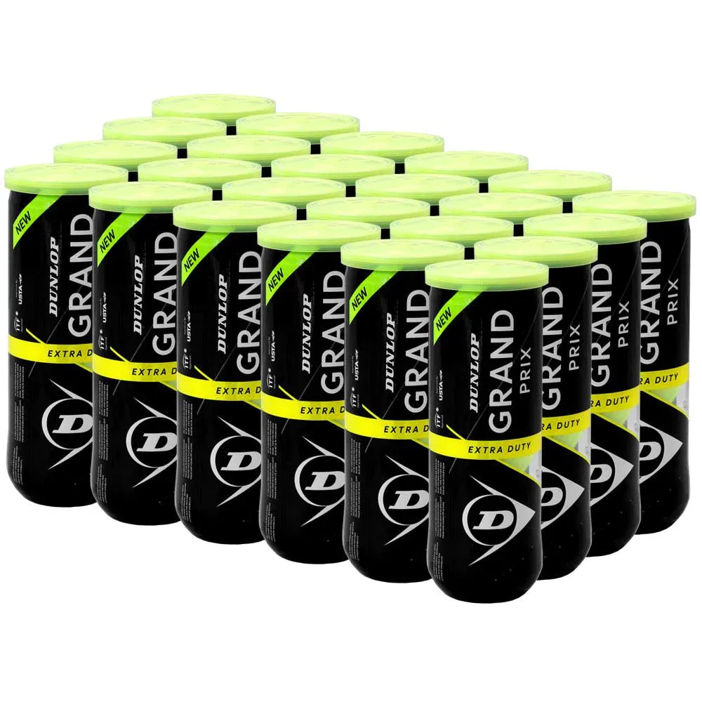 Dunlop Grand Prix Extra Duty Tennis Ball - Case (24 Cans / 72 Balls)