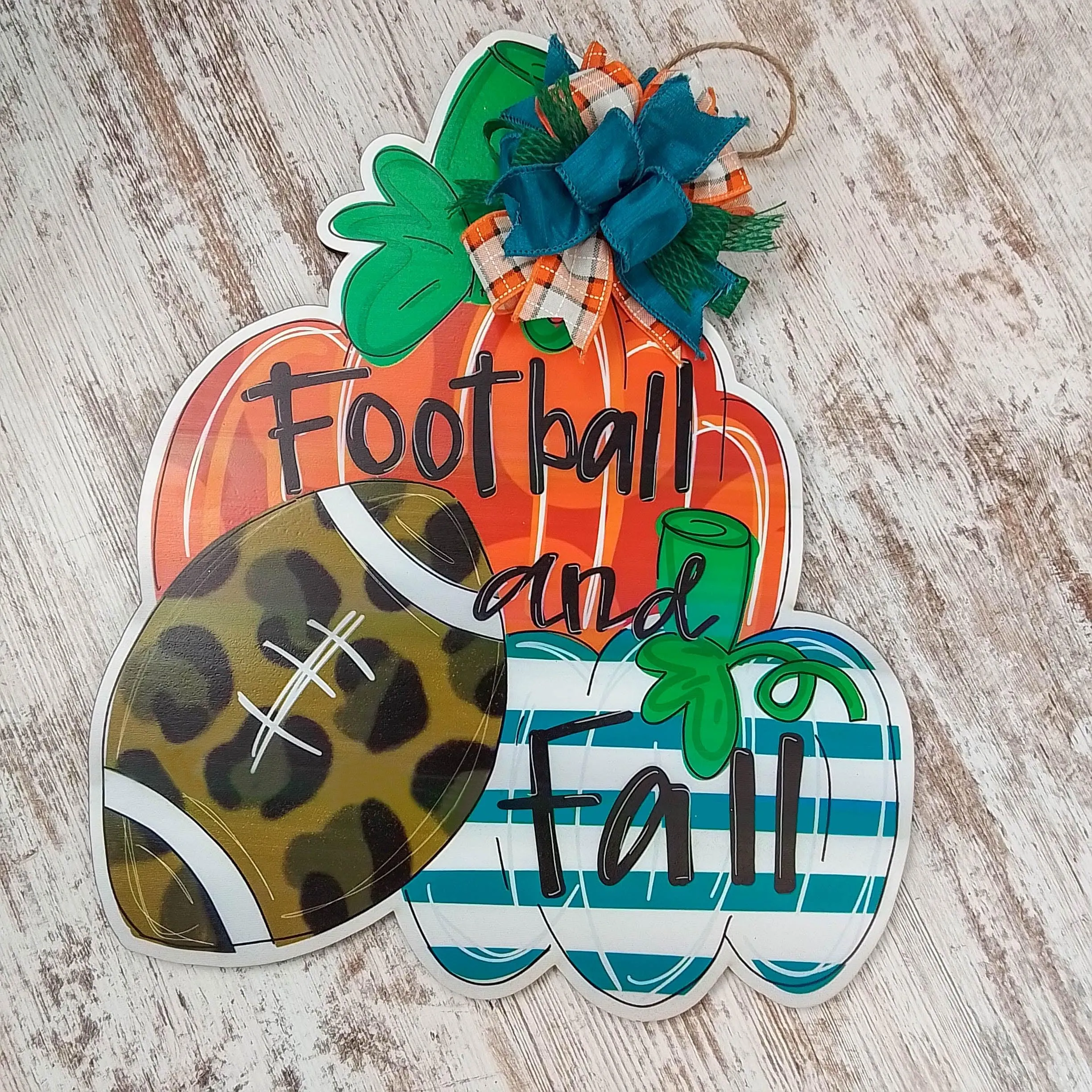 Football and Fall Door Hanger, Football Door Wreaths