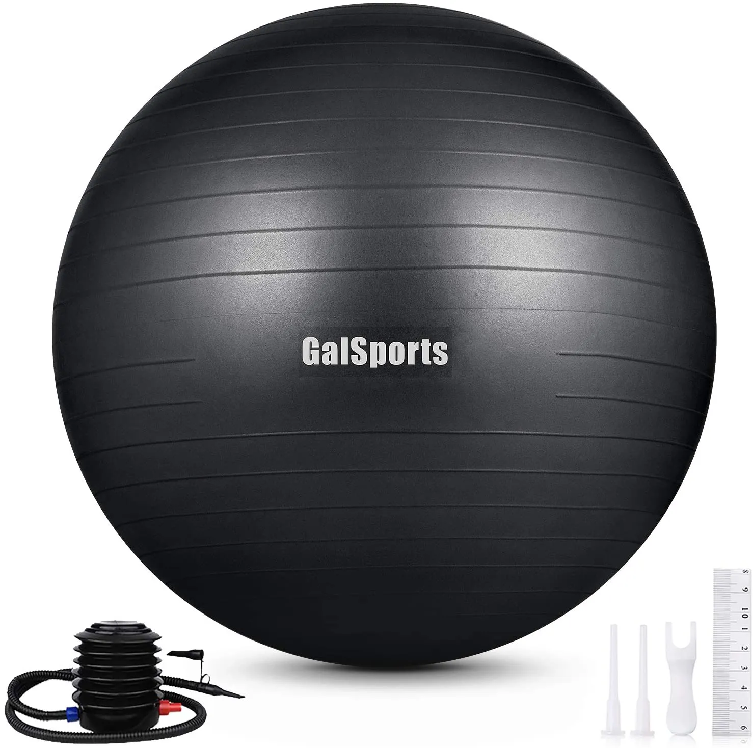 GalSports Exercise Ball (45cm-75cm), Yoga Ball Chair with Quick Pump, Stability Fitness Ball for Core Strength Training & Physical Therapy