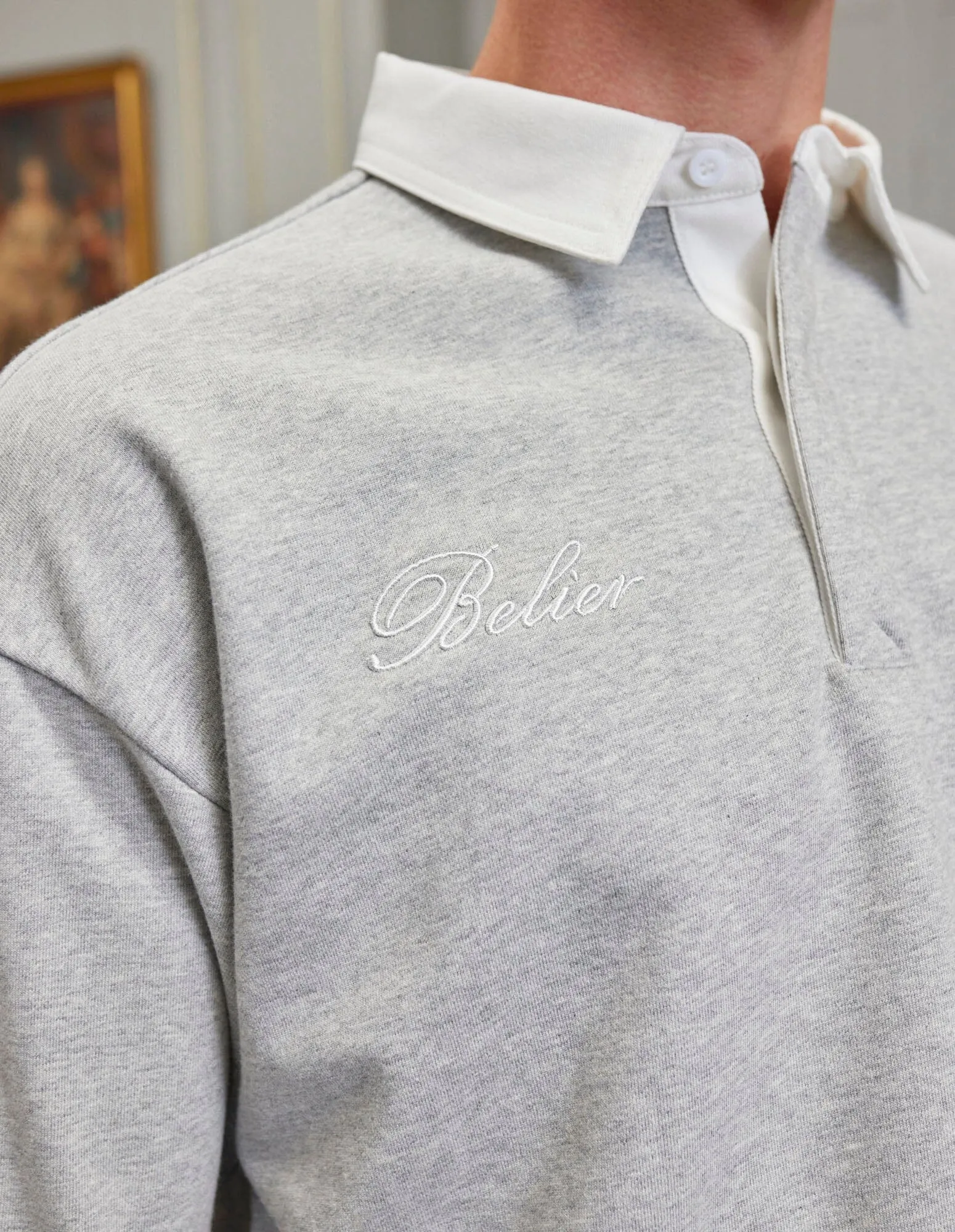 Grey Marl Rugby Sweatshirt