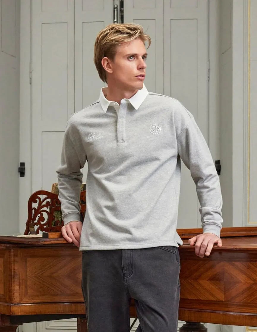 Grey Marl Rugby Sweatshirt