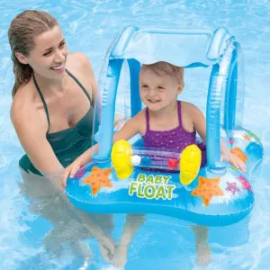 Intex Blue Kiddie Inflatable Pool Float w/ Sunshade