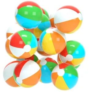 Large Beach Balls Bulk Beach Balls - Big Inflatable Beach Balls 12 Inch For Kids