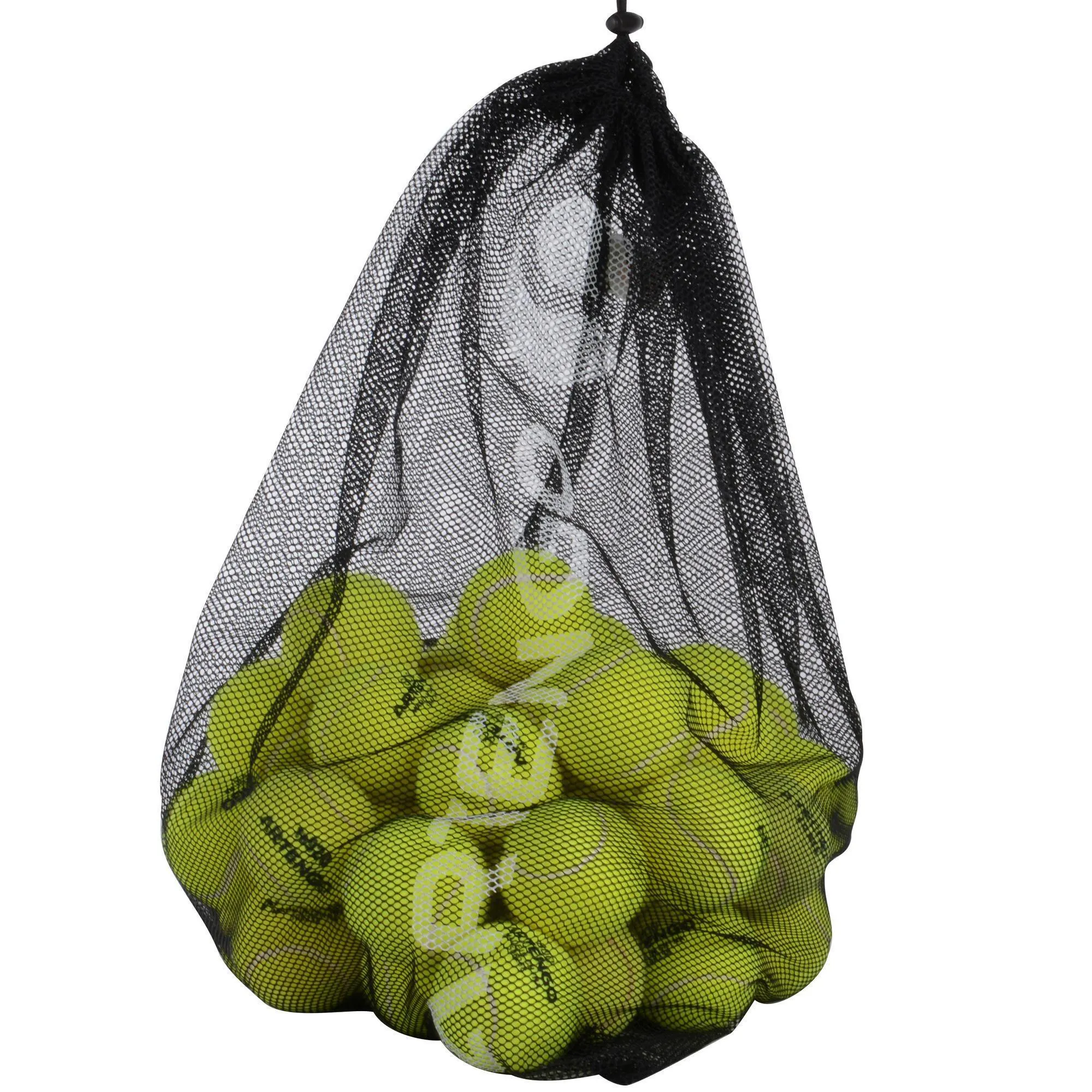 Mesh bag for 60 tennis balls ARTENGO, black and white