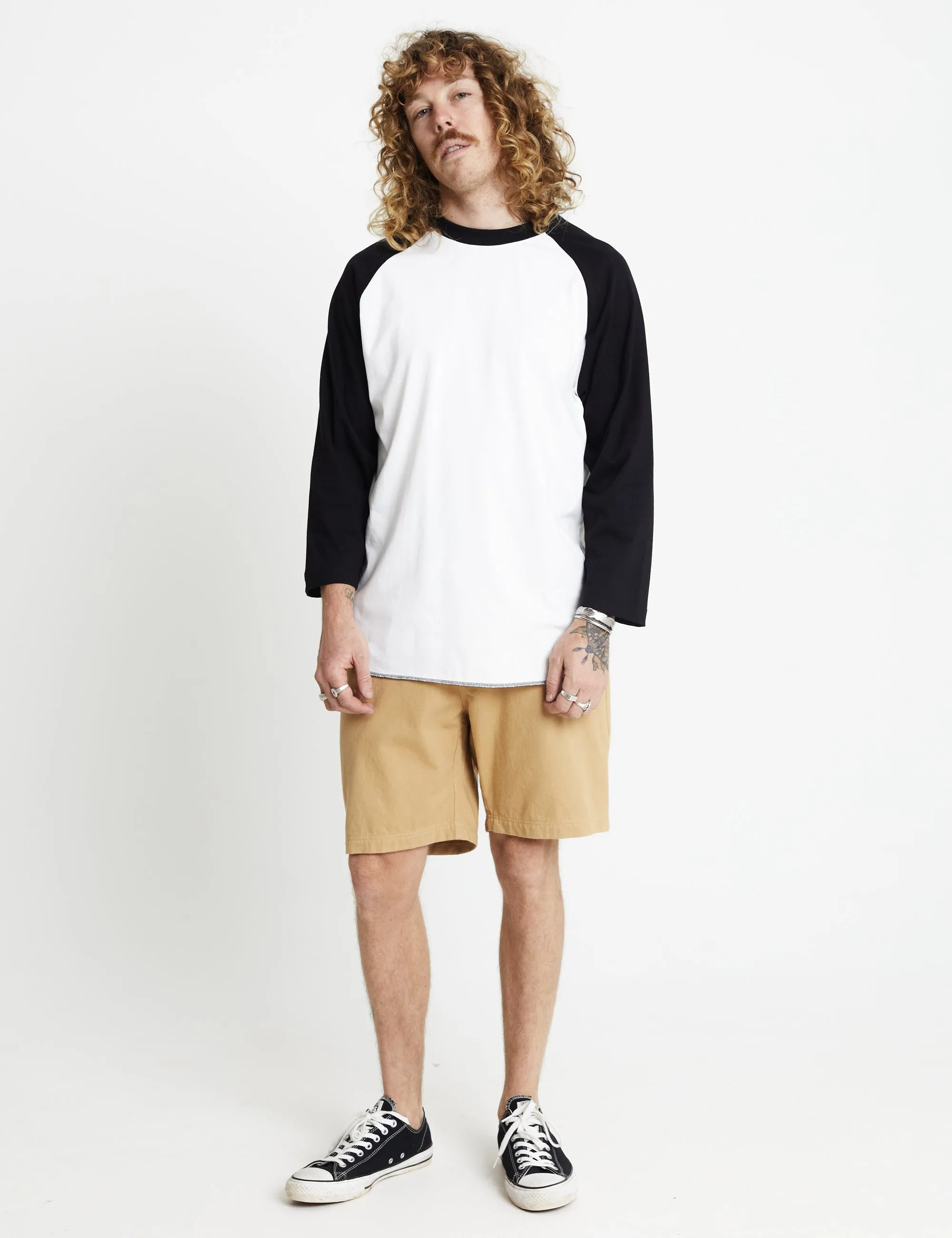 Rookie 3/4 Raglan - White/Black