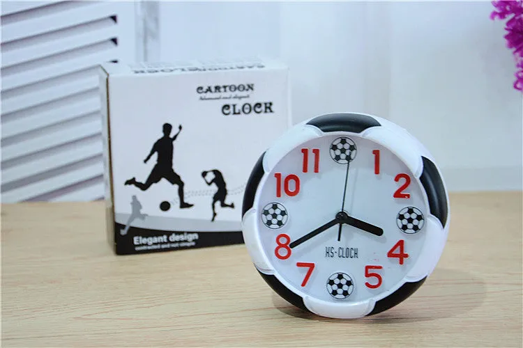 Soccer Table Decorative Football Ball Shaped Desk Clock