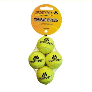 SPORTSPET Mini Tennis Balls Pack of 4