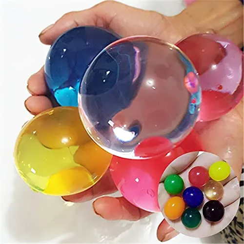 SSKR Crystal Jumbo Jelly Water Balls Rubber Jelly Round Shape Beads Growing Orbeez- Pack Of 100  Pcs | Jumbo Size