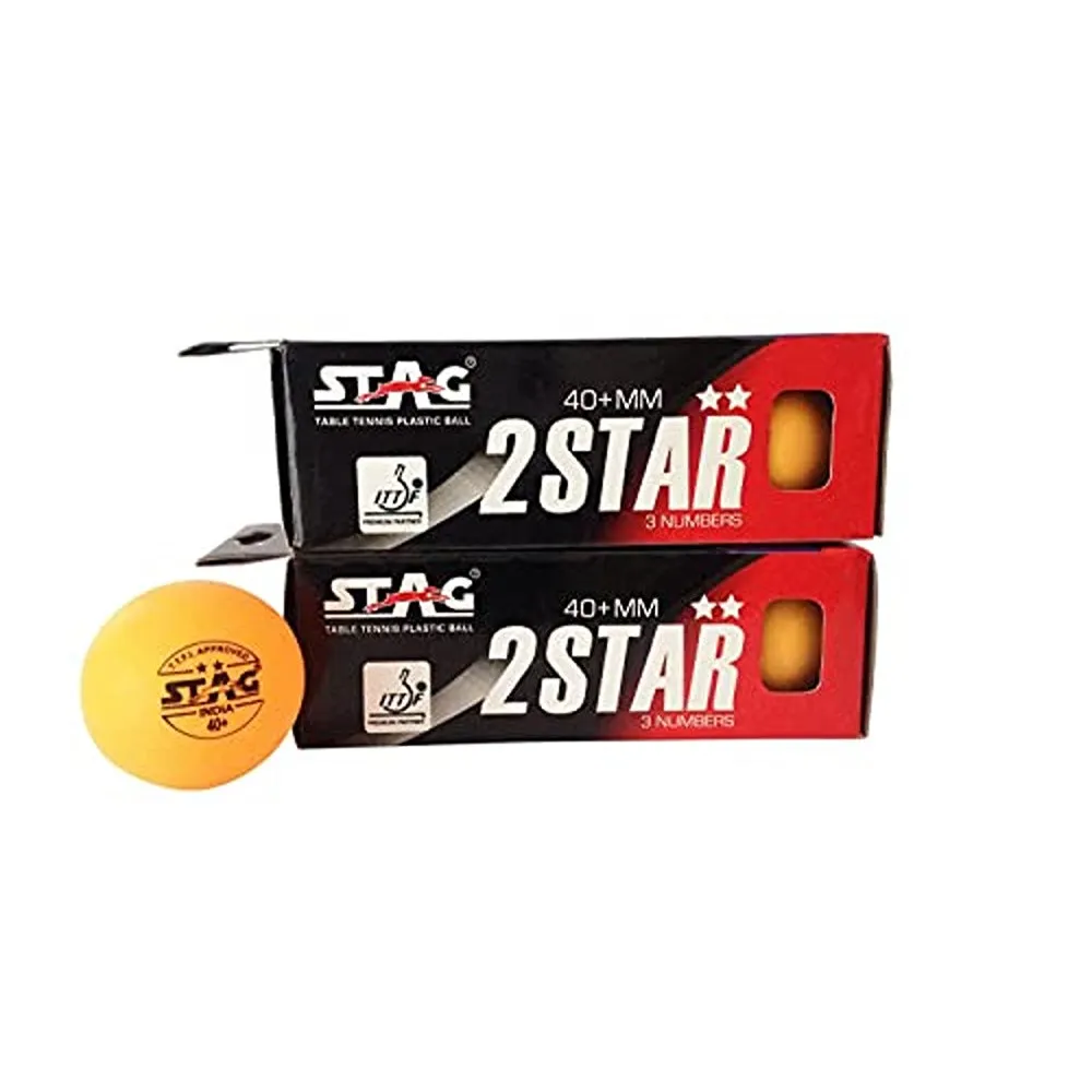 STAG ICONIC 2 Star Table Tennis Balls Pack of 6 (Orange)