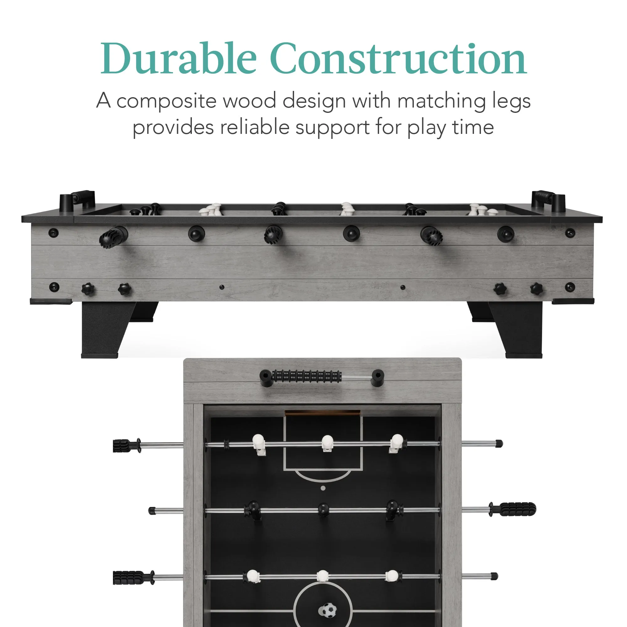 Tabletop Foosball Table, Arcade Table Soccer w/ 2 Balls - 40in