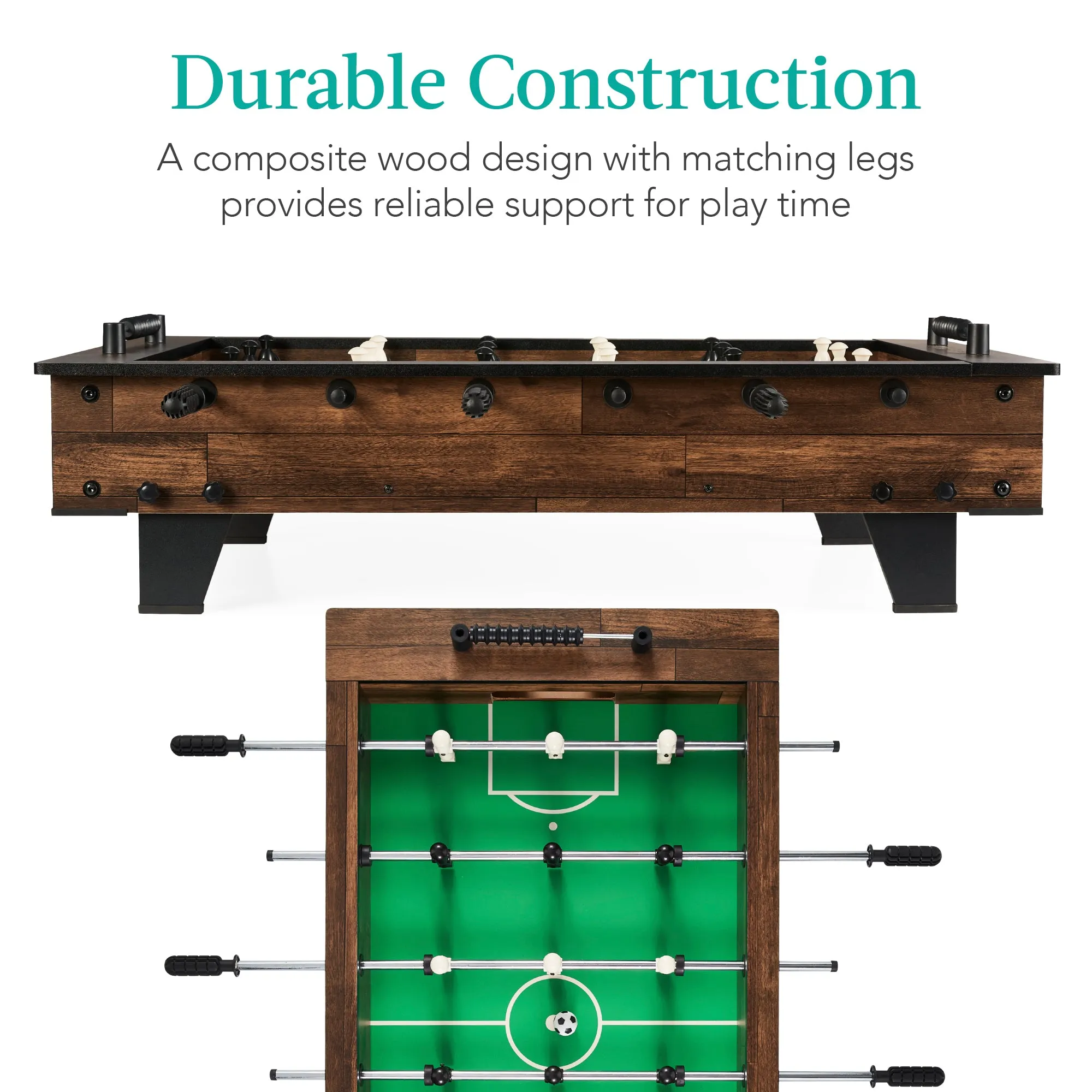 Tabletop Foosball Table, Arcade Table Soccer w/ 2 Balls - 40in