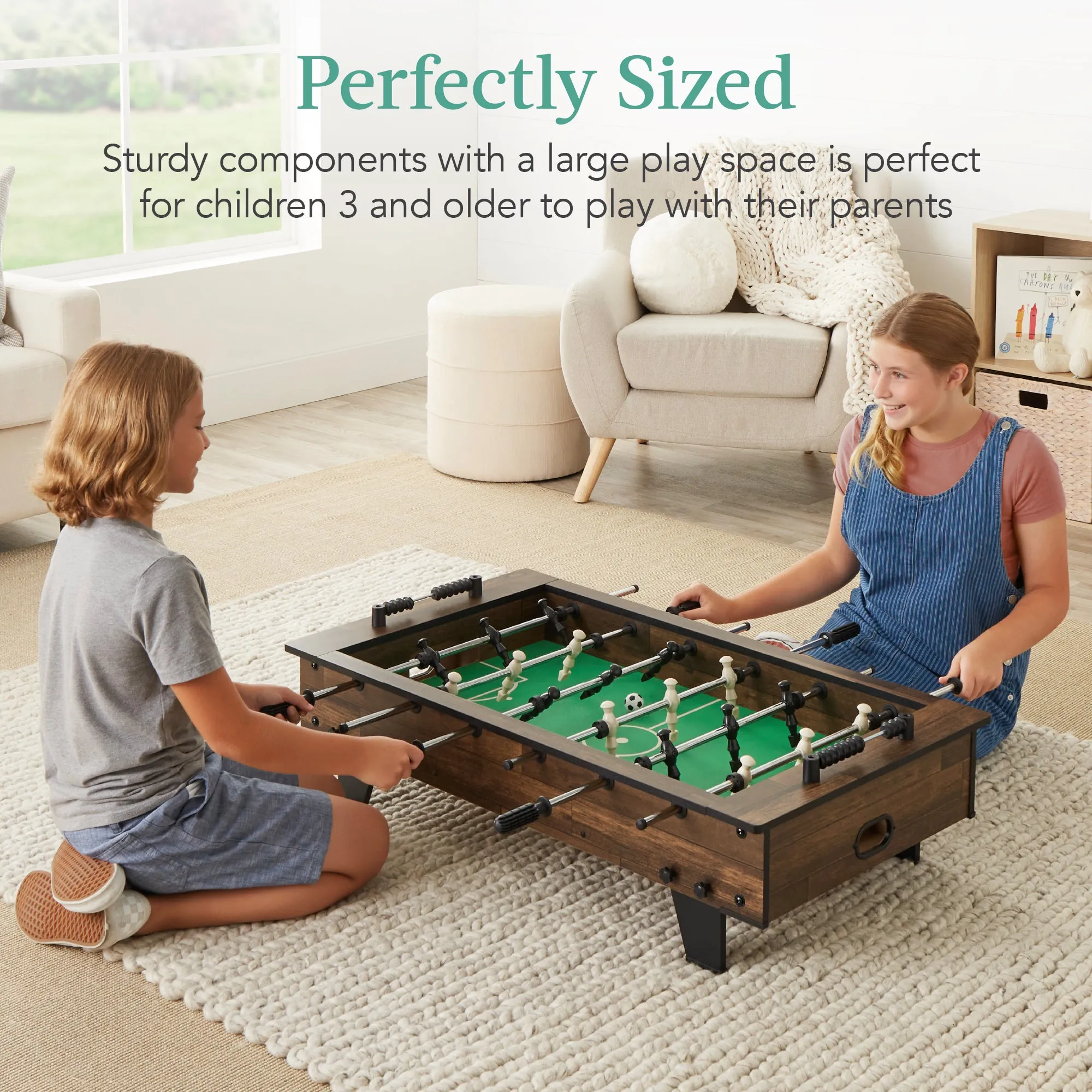 Tabletop Foosball Table, Arcade Table Soccer w/ 2 Balls - 40in