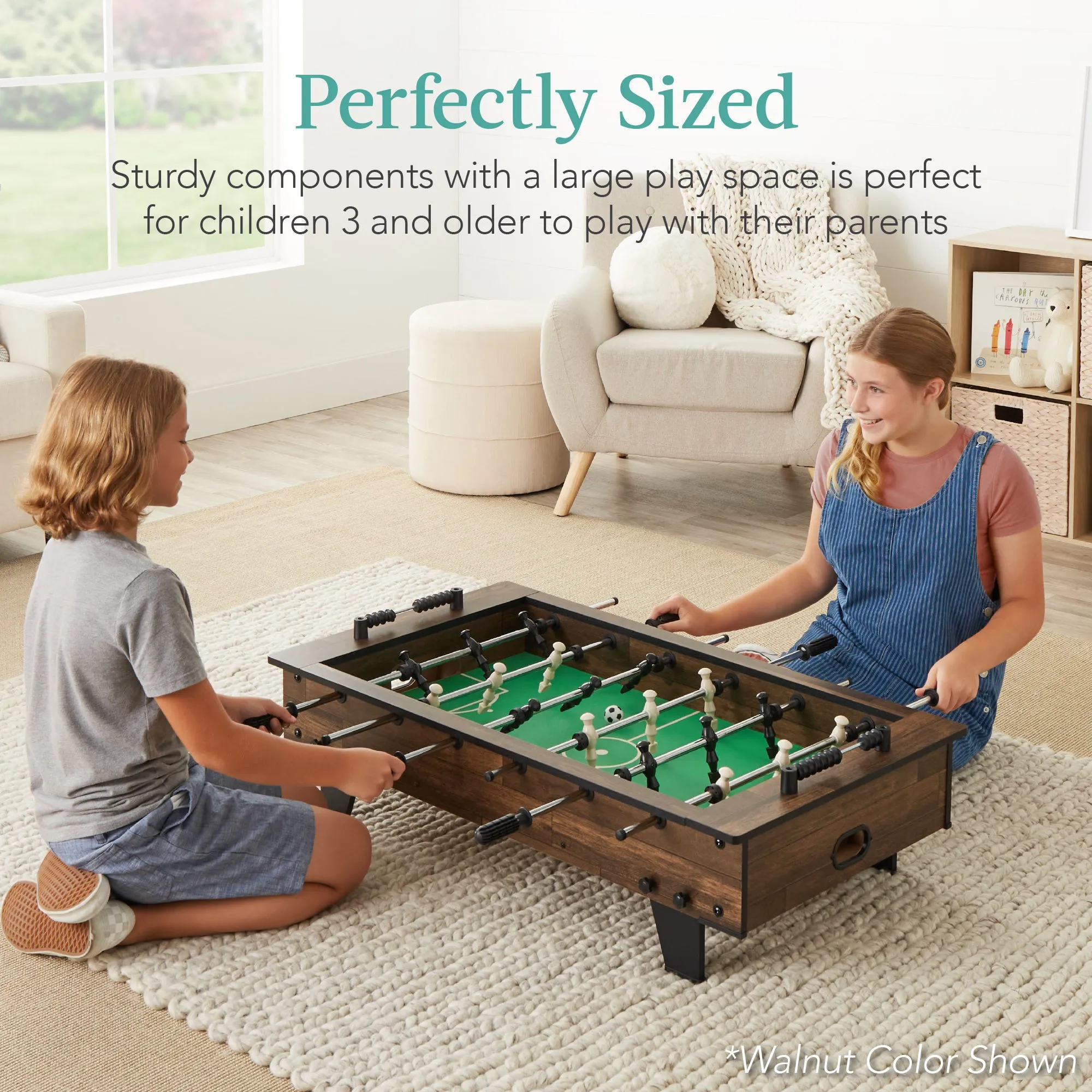 Tabletop Foosball Table, Arcade Table Soccer w/ 2 Balls - 40in