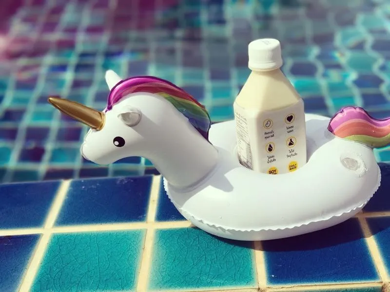 Unicorn Inflatable Floating drink holder Swimming Toy