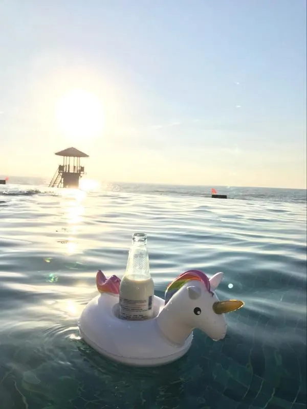 Unicorn Inflatable Floating drink holder Swimming Toy