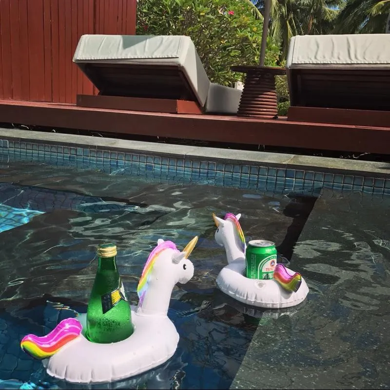 Unicorn Inflatable Floating drink holder Swimming Toy