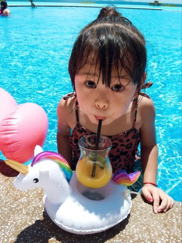 Unicorn Inflatable Floating drink holder Swimming Toy