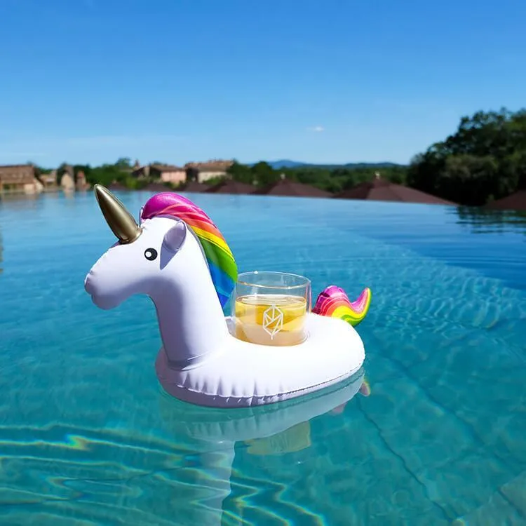 Unicorn Inflatable Floating drink holder Swimming Toy