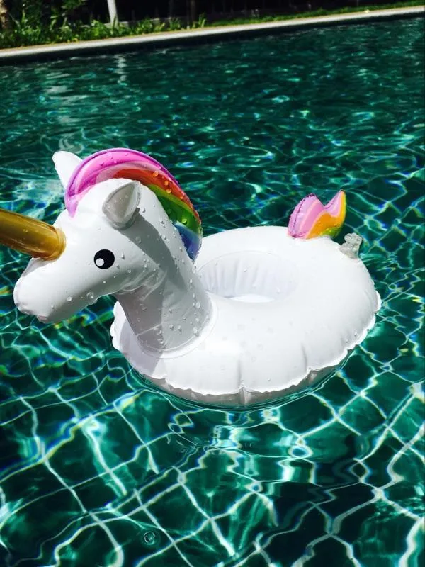 Unicorn Inflatable Floating drink holder Swimming Toy